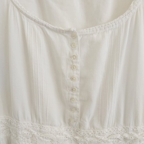 April Cornel Nightgown Nighty Pajamas Size Medium Gently Used Cotton White - Picture 5 of 10